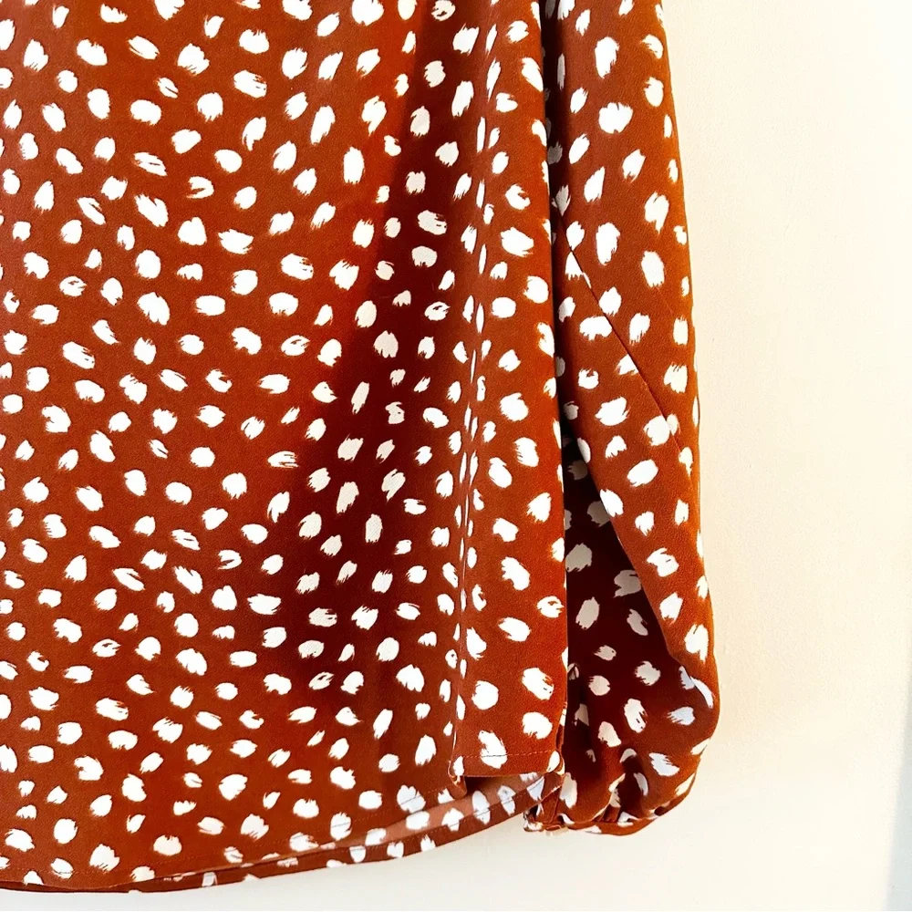 NWOT J. Crew Brushstroke Drapey Ruffle Blouse